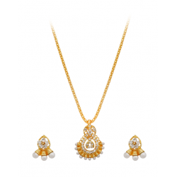 Best Trust Fashion 18K Gold Plated Kite Diamond Shape Design Necklace With Crystal Stones, TB03